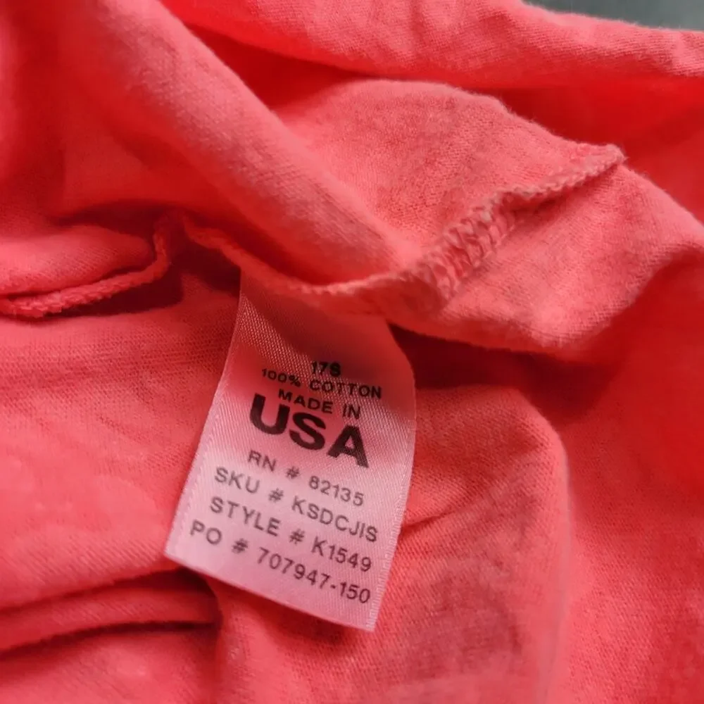 Fresh Produce Dress Girl Medium Pink Comfort Stretch Floral USA Made 100% Cotton